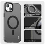 IMAK For iPhone 15 Case Compatible with MagSafe Candy Color Anti Drop TPU + PET Back Cover