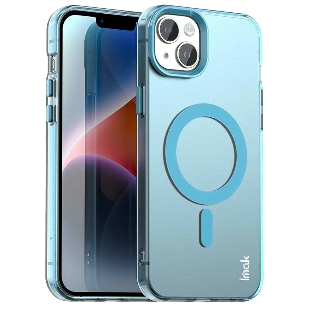 IMAK For iPhone 15 Case Compatible with MagSafe Candy Color Anti Drop TPU + PET Back Cover