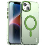 IMAK For iPhone 15 Case Compatible with MagSafe Candy Color Anti Drop TPU + PET Back Cover