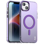 IMAK For iPhone 15 Case Compatible with MagSafe Candy Color Anti Drop TPU + PET Back Cover