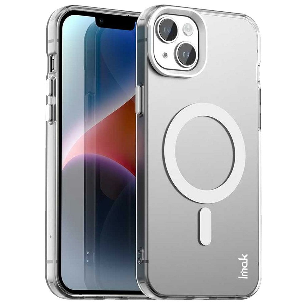 IMAK For iPhone 15 Case Compatible with MagSafe Candy Color Anti Drop TPU + PET Back Cover