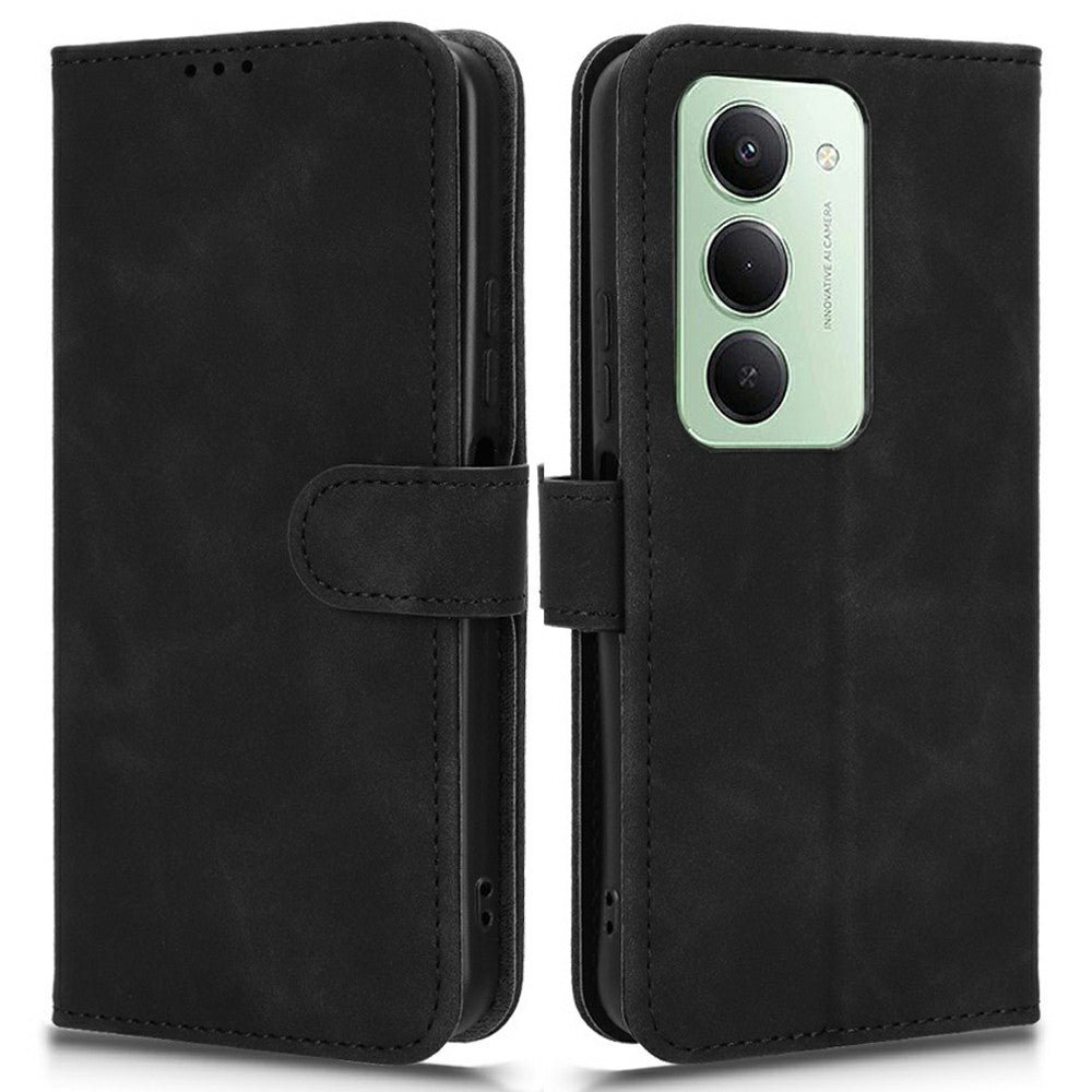 For Xiaomi Redmi 15 4G (EU) (171mm) Leather Case Skin Feel Anti Drop Wallet Flip Phone Cover