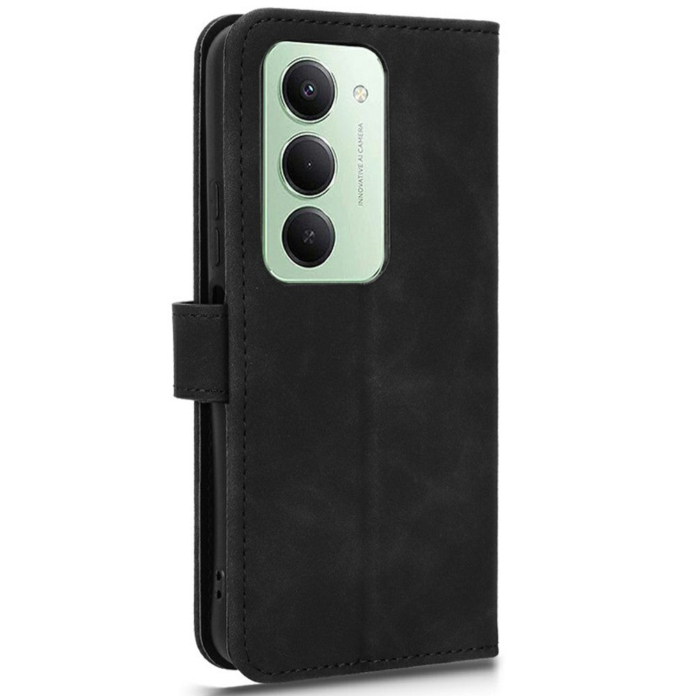 For Xiaomi Redmi 15 4G (EU) (171mm) Leather Case Skin Feel Anti Drop Wallet Flip Phone Cover
