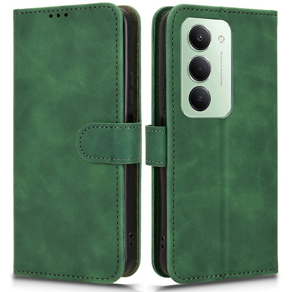 For Xiaomi Redmi 15 4G (EU) (171mm) Leather Case Skin Feel Anti Drop Wallet Flip Phone Cover