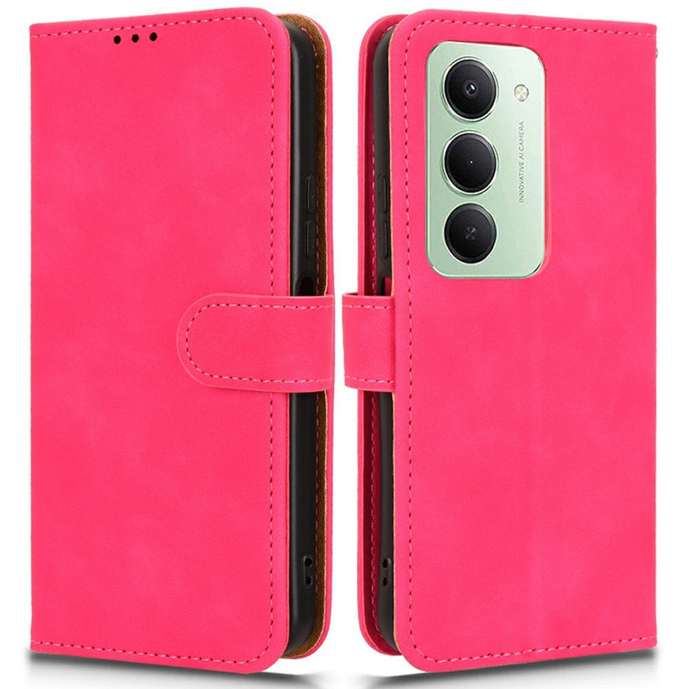 For Xiaomi Redmi 15 4G (EU) (171mm) Leather Case Skin Feel Anti Drop Wallet Flip Phone Cover