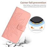 For Xiaomi 12 Lite 5G HT04 Imprinted Sunflower PU Leather Wallet Case Skin-Touch Stand Magnetic Closure Flip Phone Cover with Strap