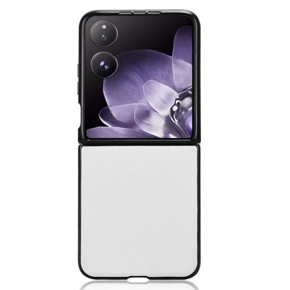 For Xiaomi Mix Flip 2 Case Carbon Fiber Texture Shockproof PU + PC Phone Cover