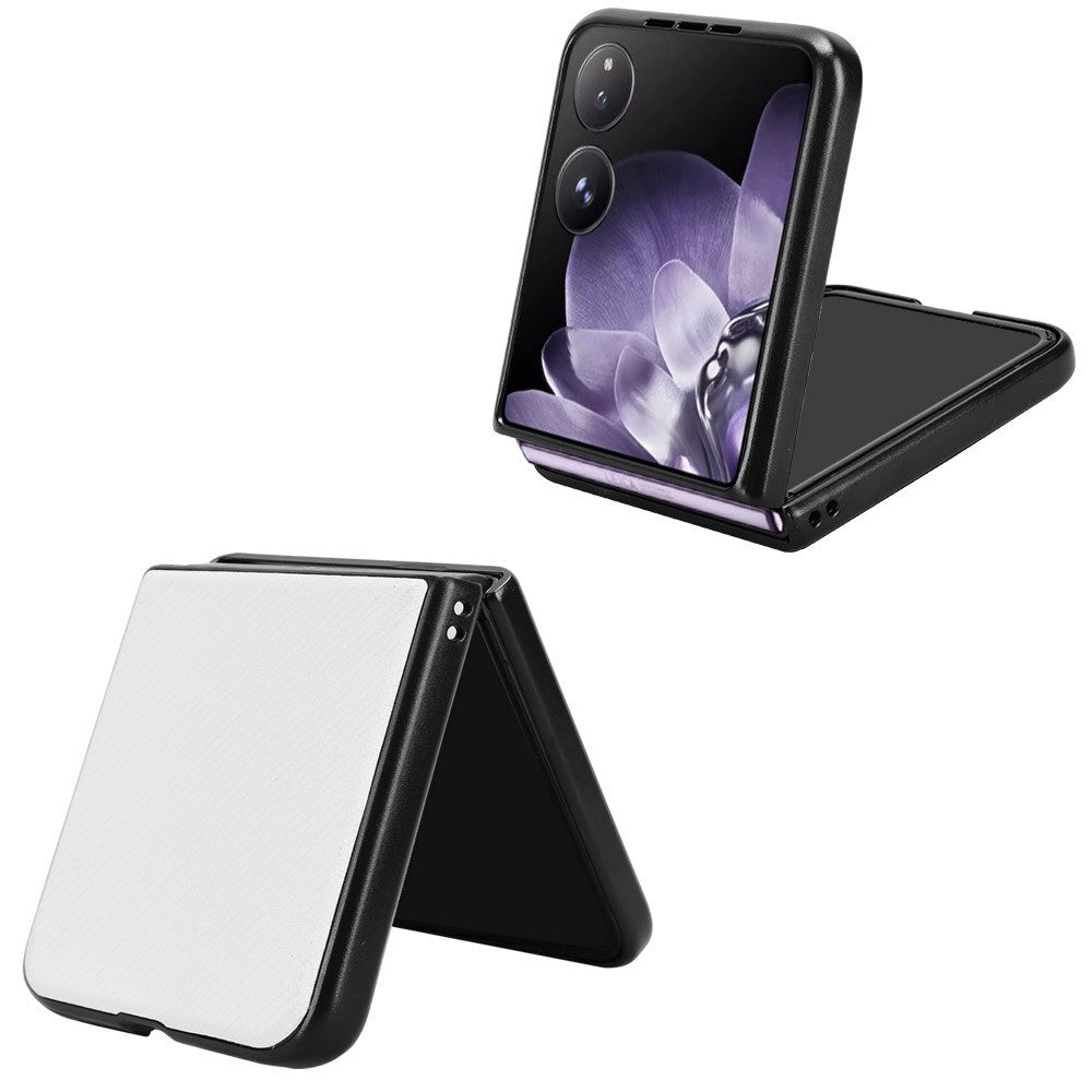 For Xiaomi Mix Flip 2 Case Carbon Fiber Texture Shockproof PU + PC Phone Cover