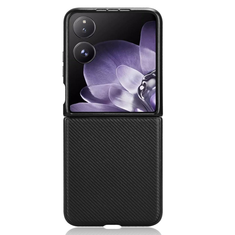 For Xiaomi Mix Flip 2 Case Carbon Fiber Texture Shockproof PU + PC Phone Cover