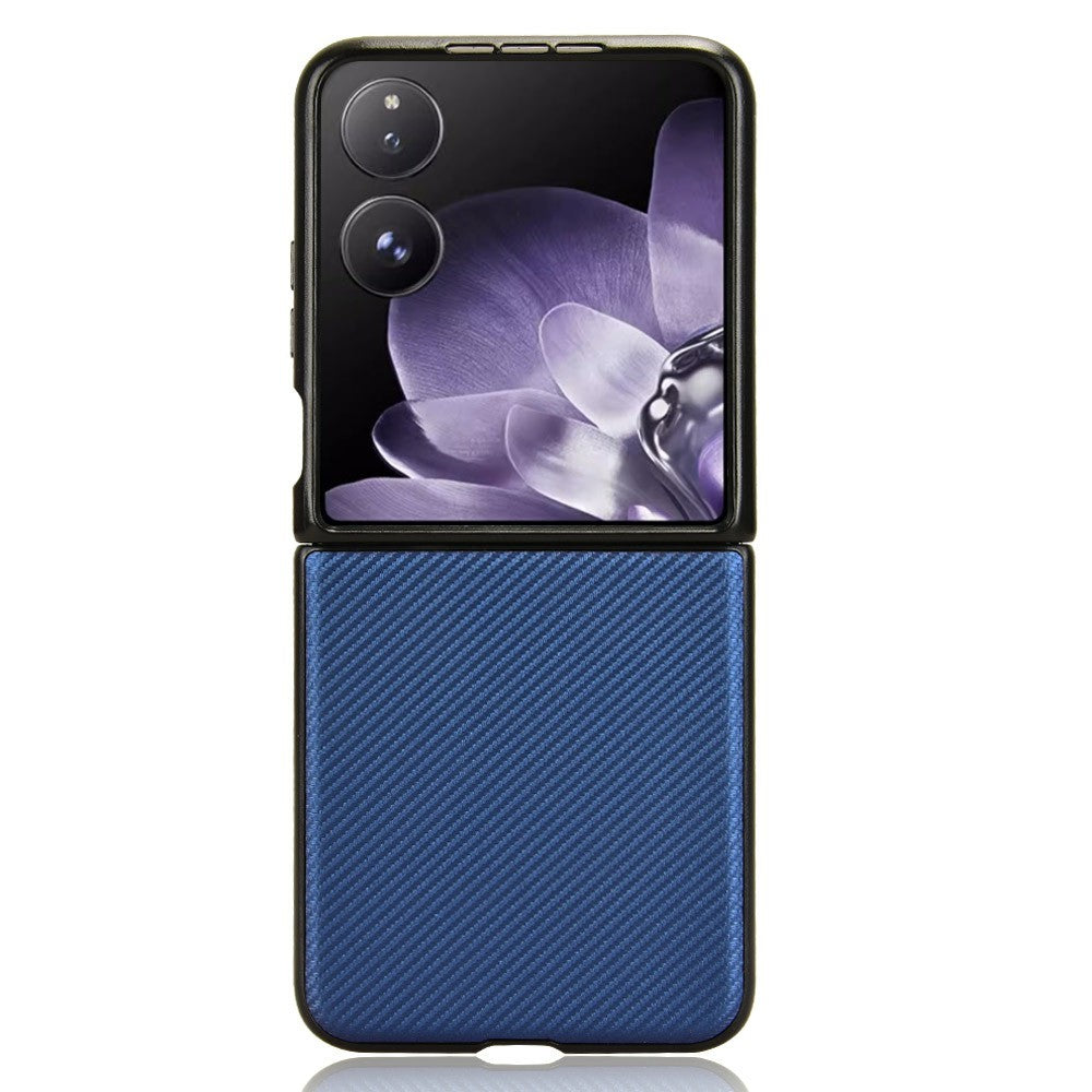 For Xiaomi Mix Flip 2 Case Carbon Fiber Texture Shockproof PU + PC Phone Cover