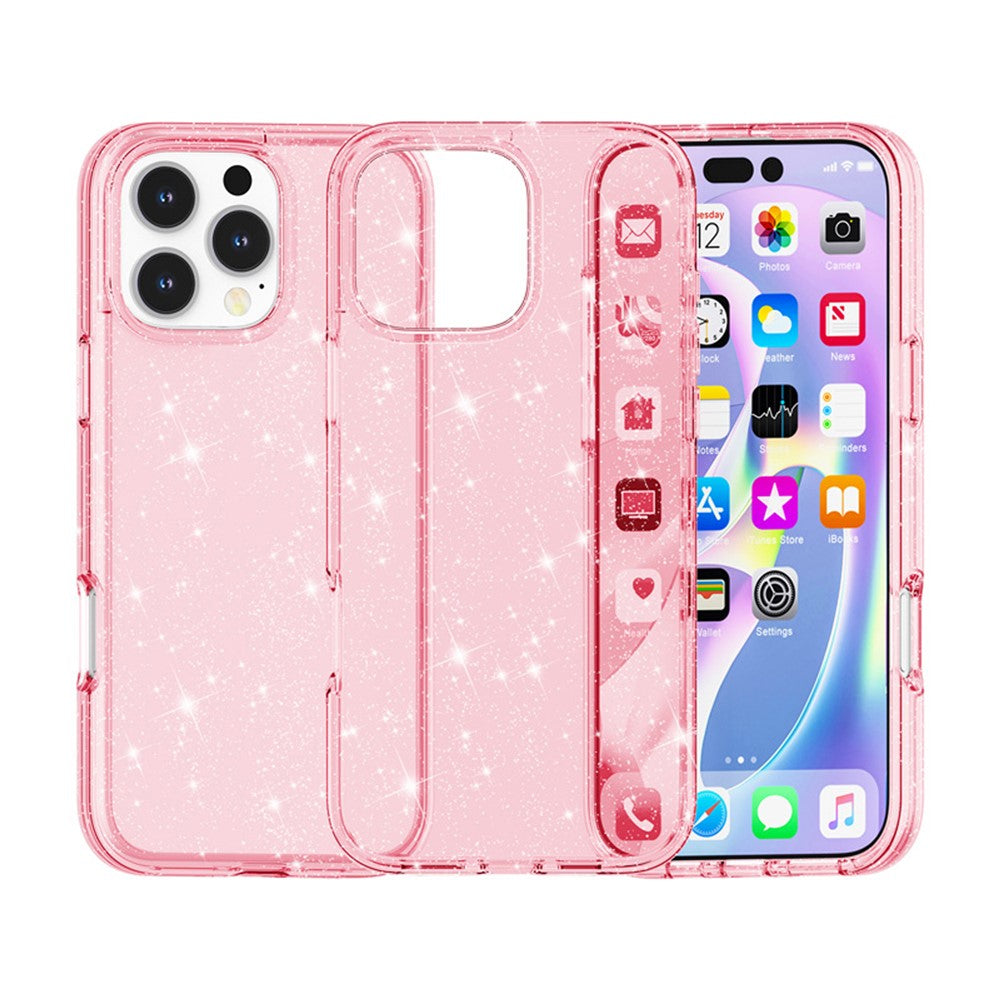 AMORUS For iPhone 16 Pro Case Soft TPU Hard PC Back Shockproof Phone Cover