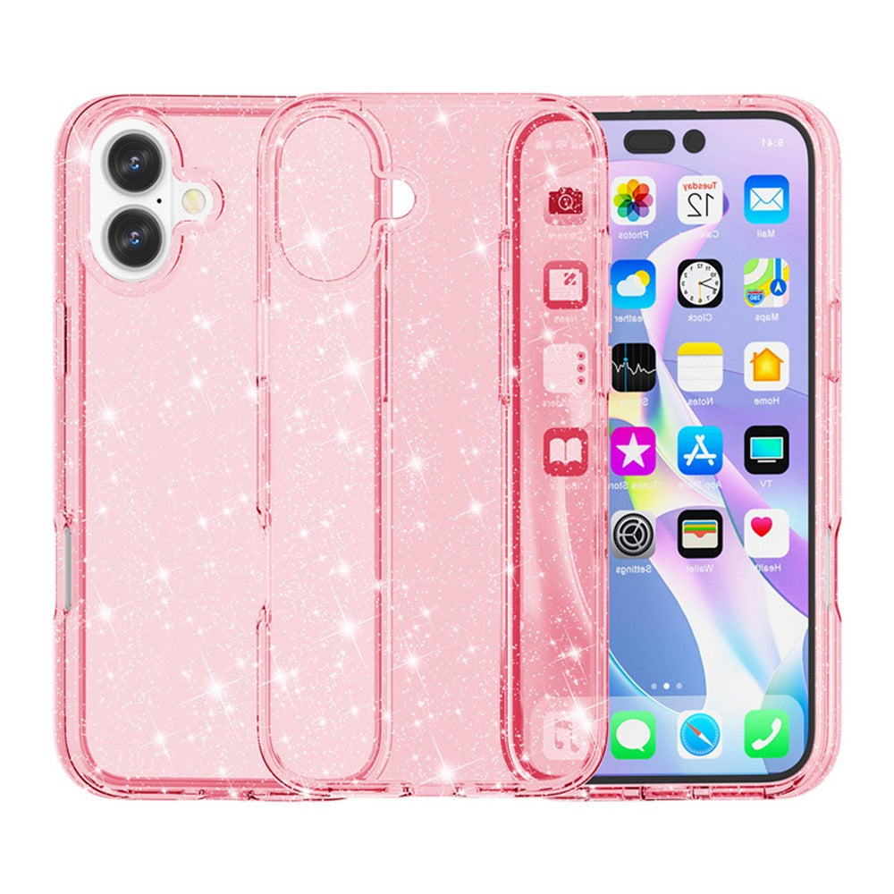 AMORUS For iPhone 16 Case Soft TPU Hard PC Back Shockproof Phone Cover