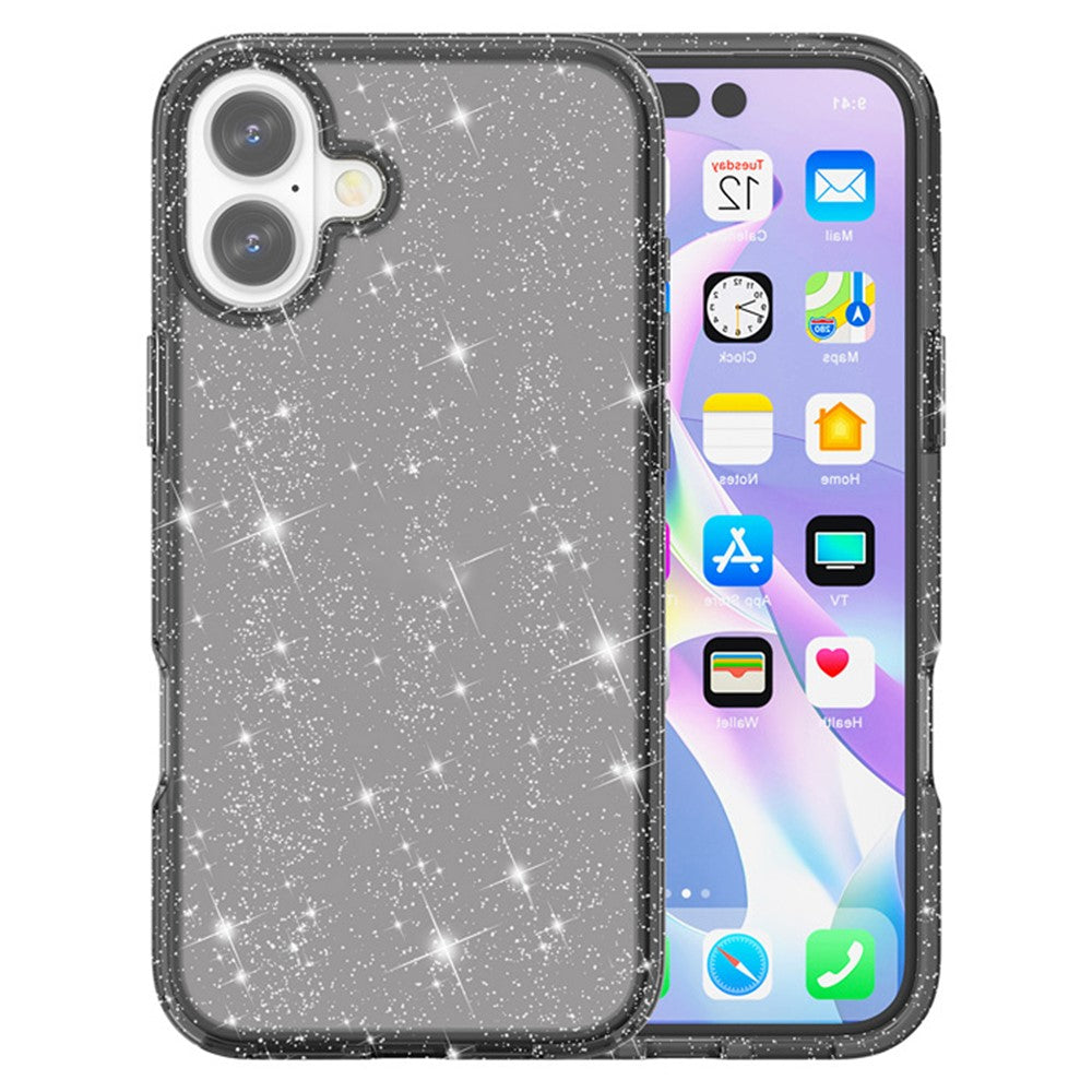 AMORUS For iPhone 16 Case Soft TPU Hard PC Back Shockproof Phone Cover