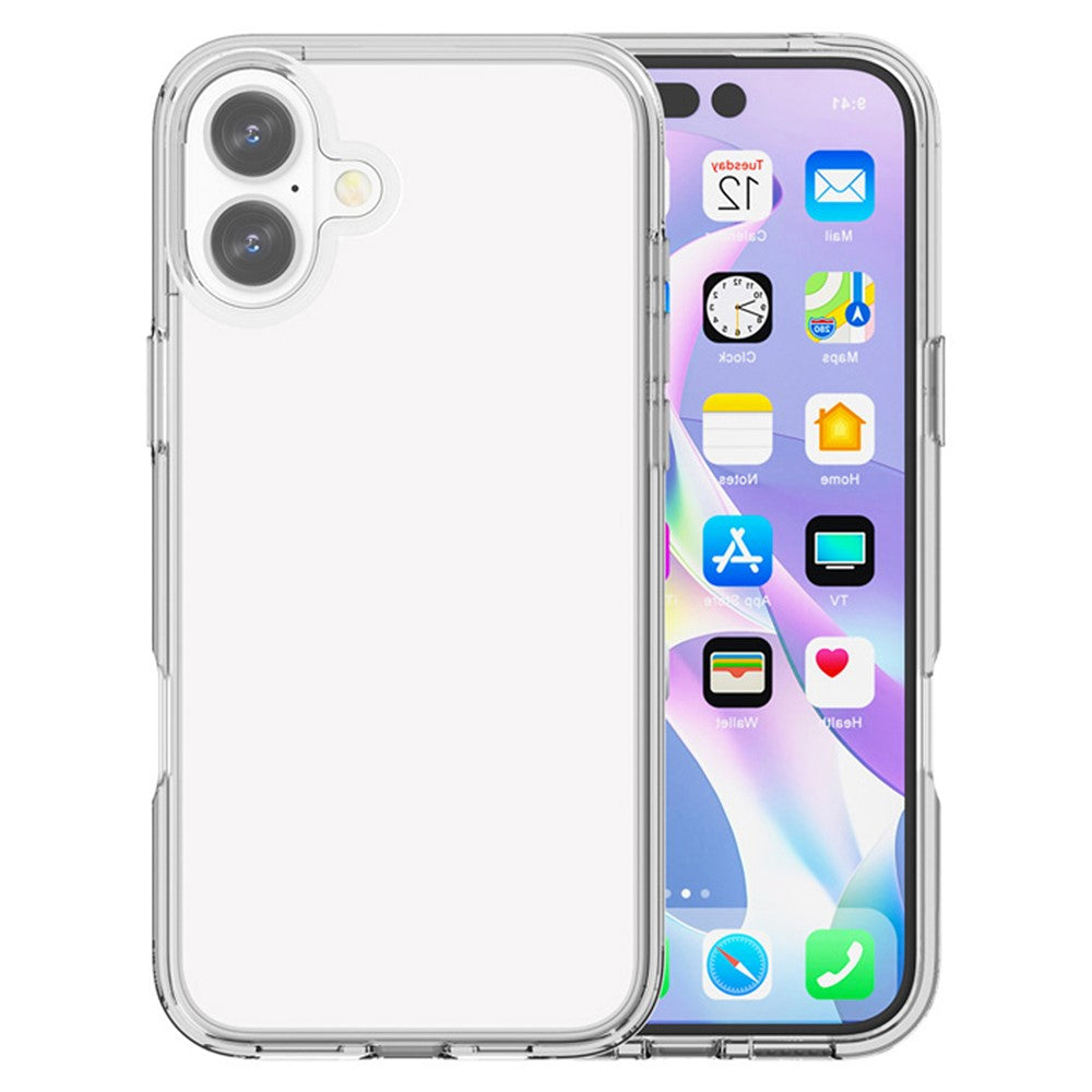 AMORUS For iPhone 16 Case Soft TPU Hard PC Back Shockproof Phone Cover