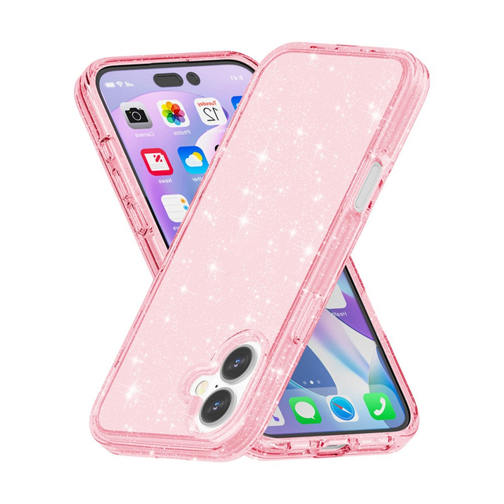 AMORUS For iPhone 16 Plus Case Soft TPU Hard PC Back Shockproof Phone Cover