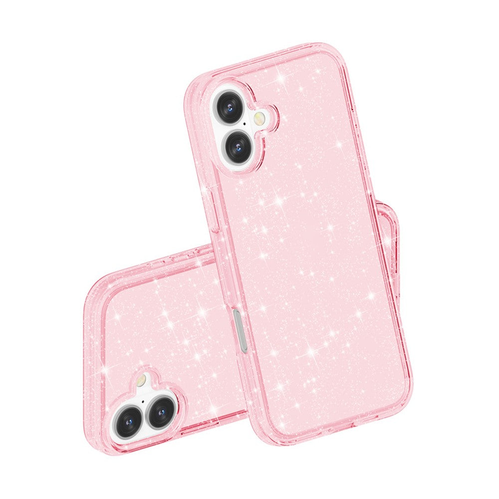 AMORUS For iPhone 16 Plus Case Soft TPU Hard PC Back Shockproof Phone Cover