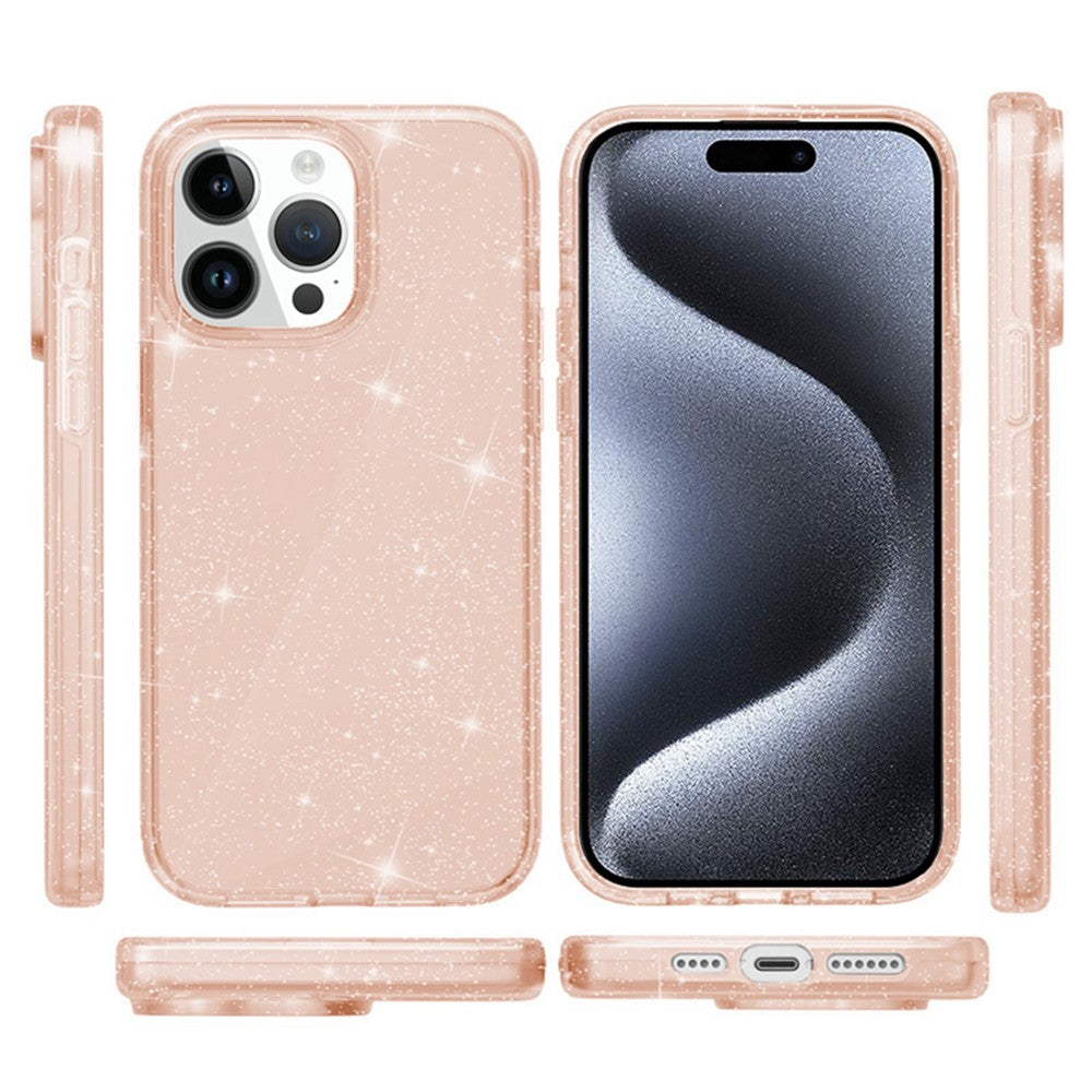 AMORUS For iPhone 15 Pro Case Soft TPU Hard PC Back Shockproof Phone Cover