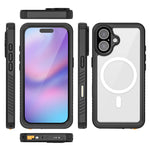 REDPEPPER FS / FM Series For iPhone 17 Clear Case Compatible with MagSafe PC TPU PET IP68 Waterproof Phone Cover