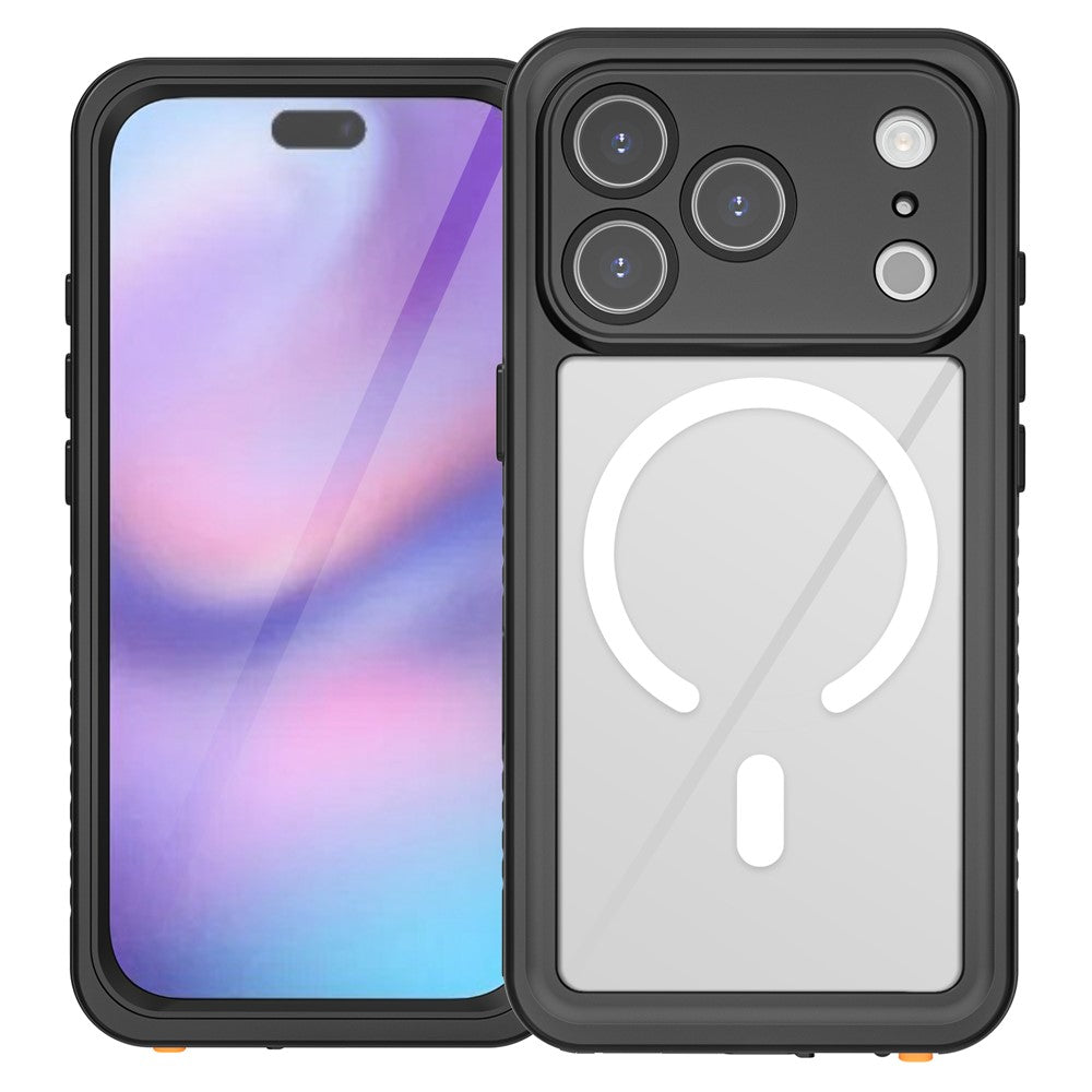 REDPEPPER FS / FM Series For iPhone 17 Pro Clear Case Compatible with MagSafe PC TPU PET IP68 Waterproof Phone Cover
