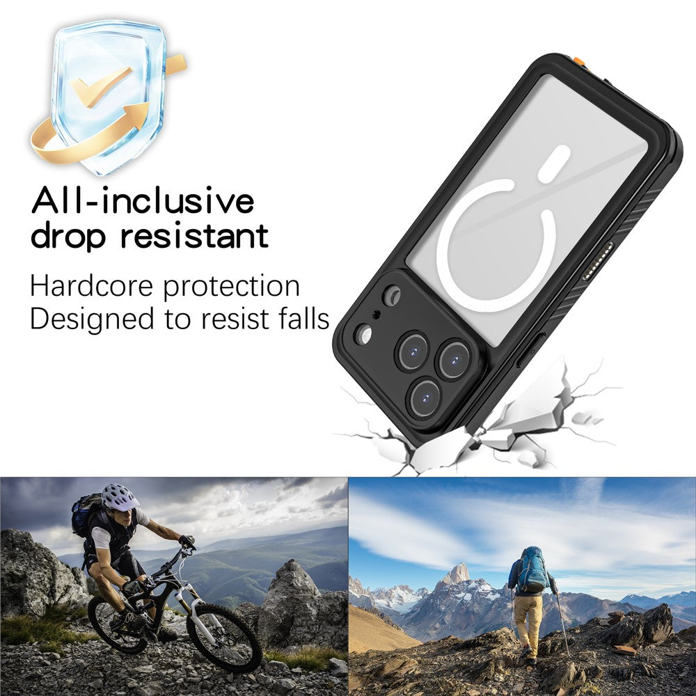 REDPEPPER FS / FM Series For iPhone 17 Pro Clear Case Compatible with MagSafe PC TPU PET IP68 Waterproof Phone Cover