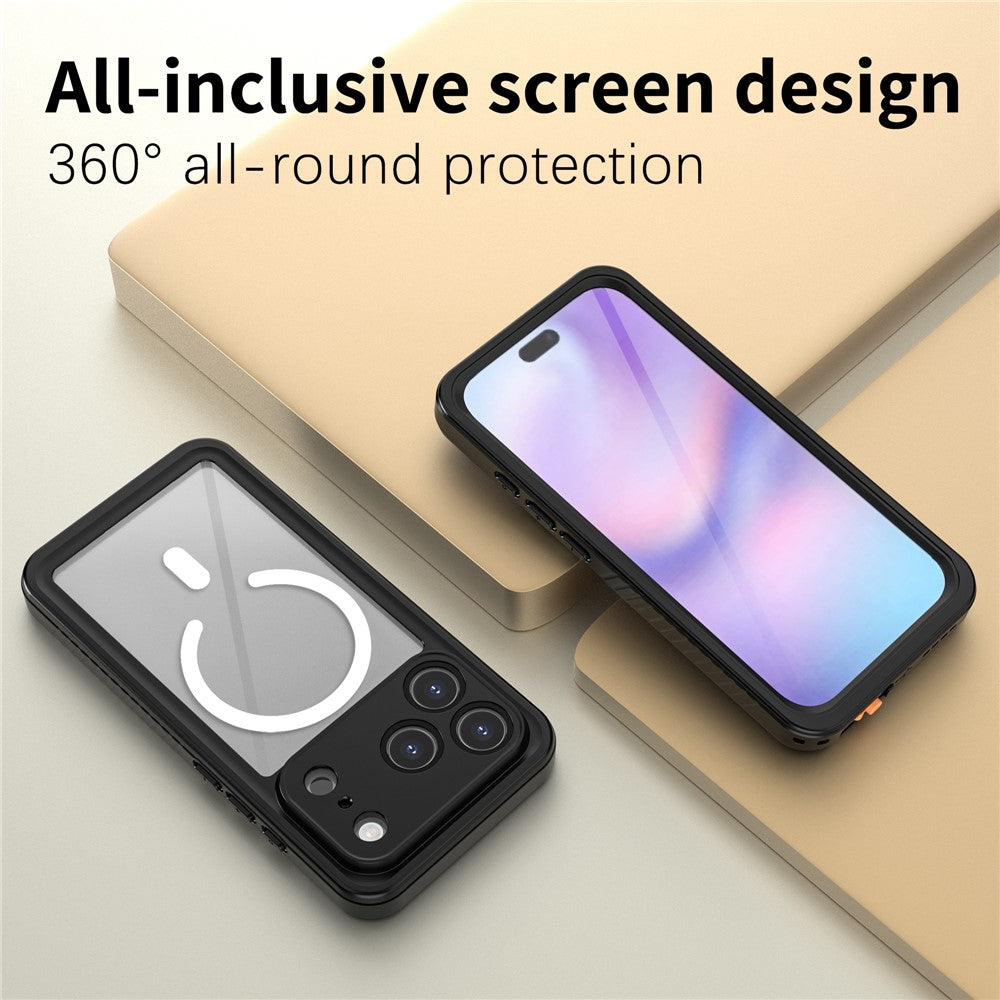 REDPEPPER FS / FM Series For iPhone 17 Pro Clear Case Compatible with MagSafe PC TPU PET IP68 Waterproof Phone Cover
