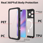 REDPEPPER FS / FM Series For iPhone 17 Pro Clear Case Compatible with MagSafe PC TPU PET IP68 Waterproof Phone Cover