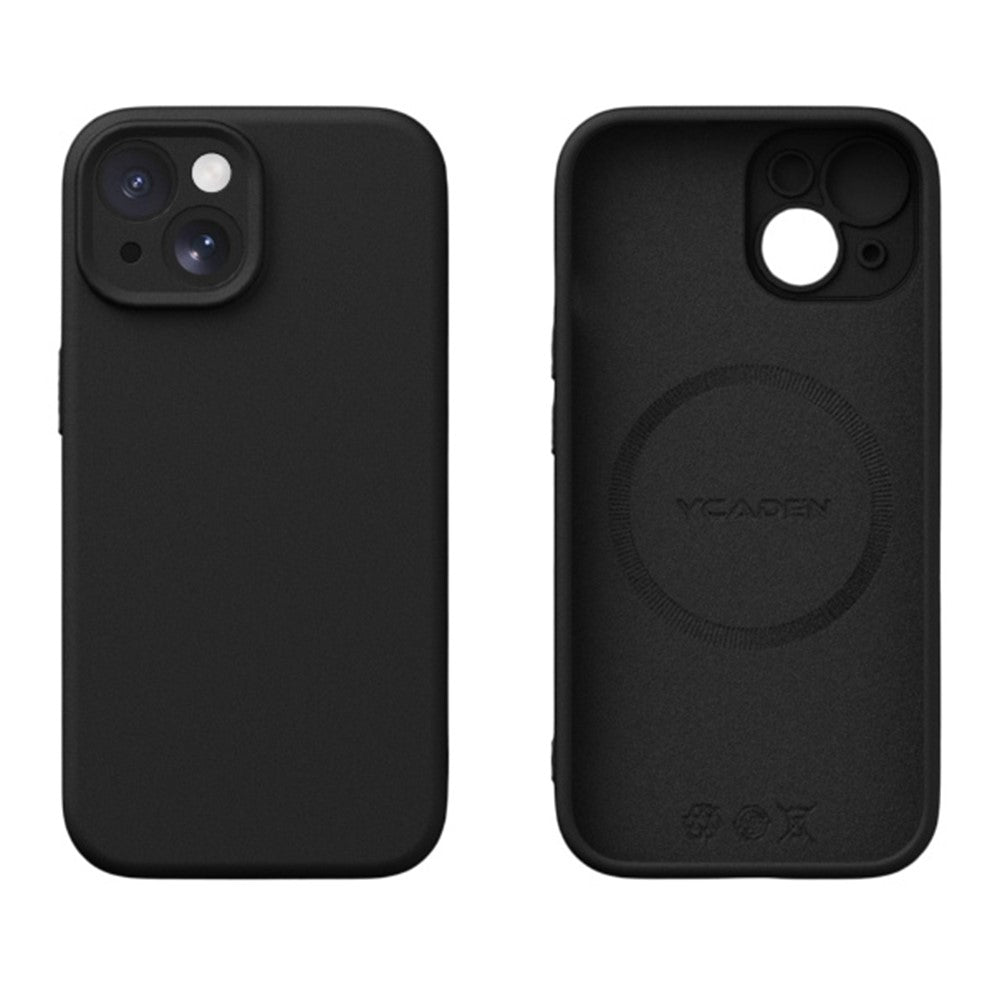YCADEN til iPhone 15 cover kompatibel med MagSafe, præcise udskæringer, TPU telefonbagcover