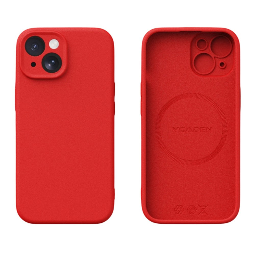YCADEN til iPhone 15 cover kompatibel med MagSafe, præcise udskæringer, TPU telefonbagcover