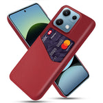 For Xiaomi Redmi Note 14S 4G Case PU Leather Cloth Texture Hard PC Phone Cover with Card Holder
