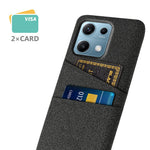 For Xiaomi Redmi Note 14S 4G Case Cloth + Hard PC Phone Cover with Dual Card Slots