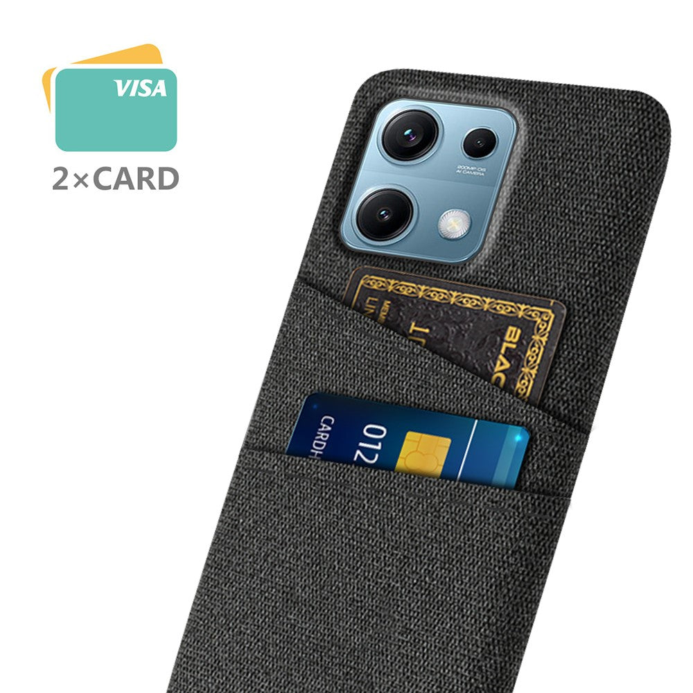 For Xiaomi Redmi Note 14S 4G Case Cloth + Hard PC Phone Cover with Dual Card Slots