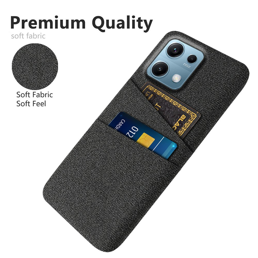 For Xiaomi Redmi Note 14S 4G Case Cloth + Hard PC Phone Cover with Dual Card Slots