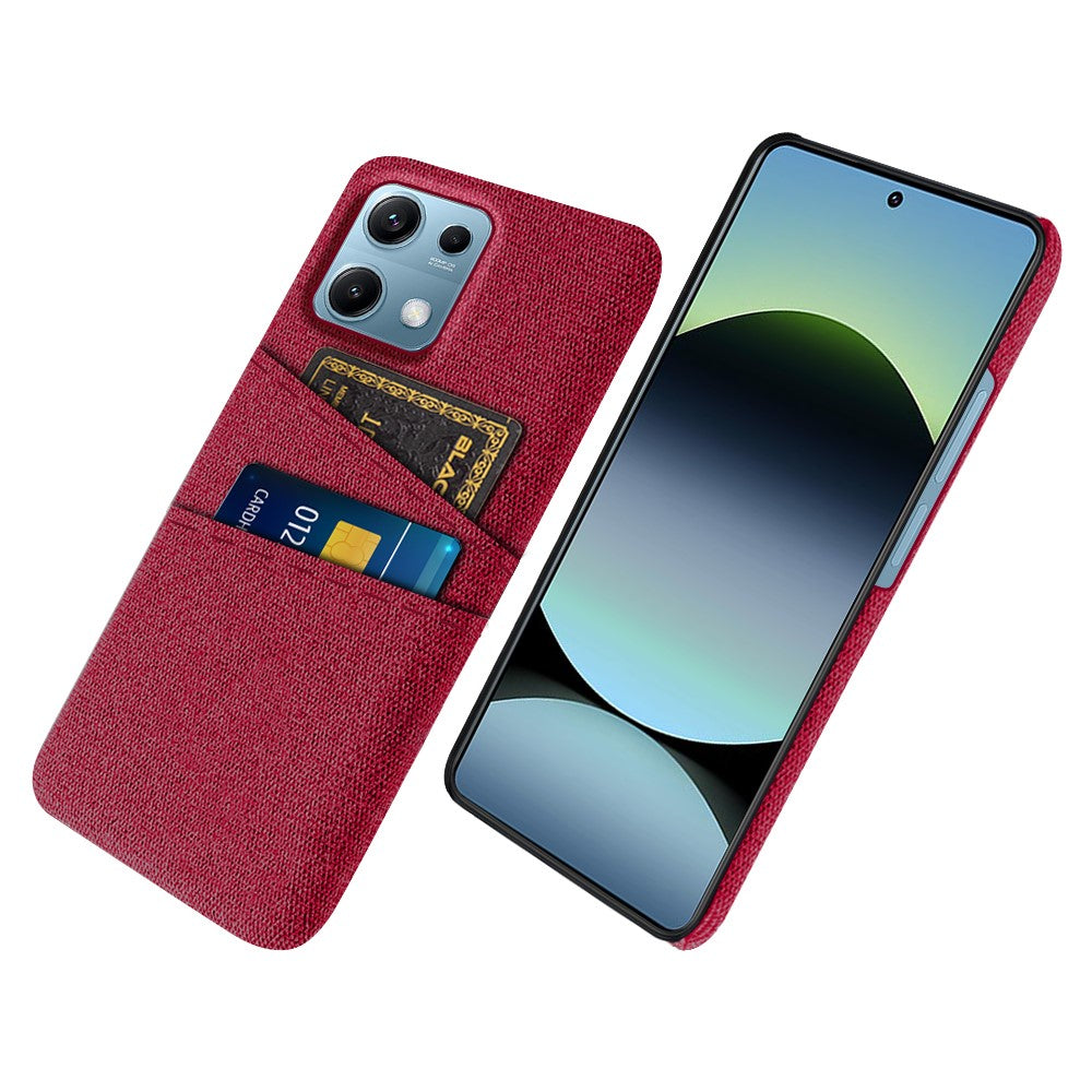 For Xiaomi Redmi Note 14S 4G Case Cloth + Hard PC Phone Cover with Dual Card Slots
