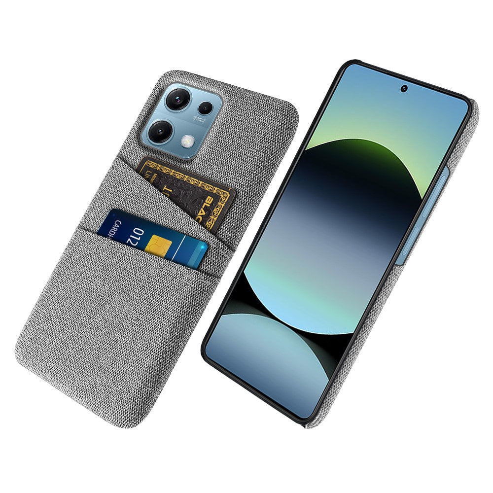 For Xiaomi Redmi Note 14S 4G Case Cloth + Hard PC Phone Cover with Dual Card Slots