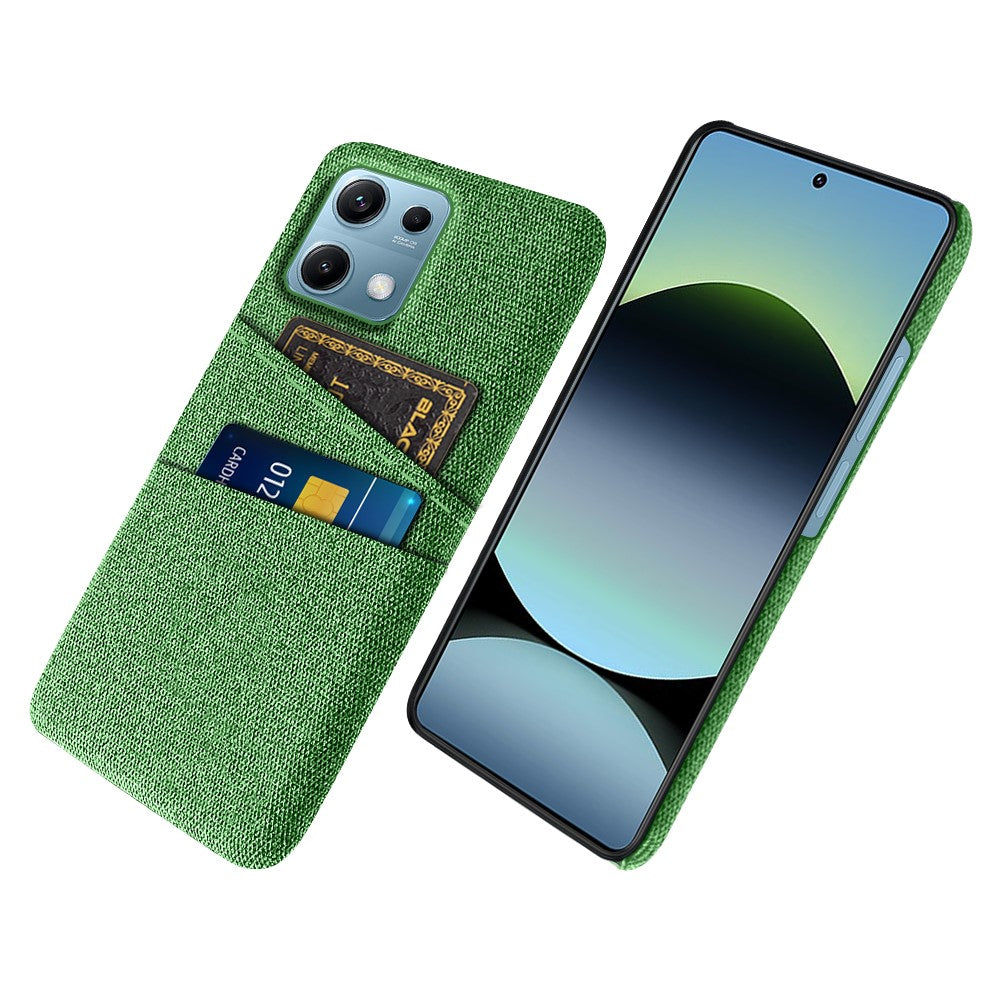 For Xiaomi Redmi Note 14S 4G Case Cloth + Hard PC Phone Cover with Dual Card Slots