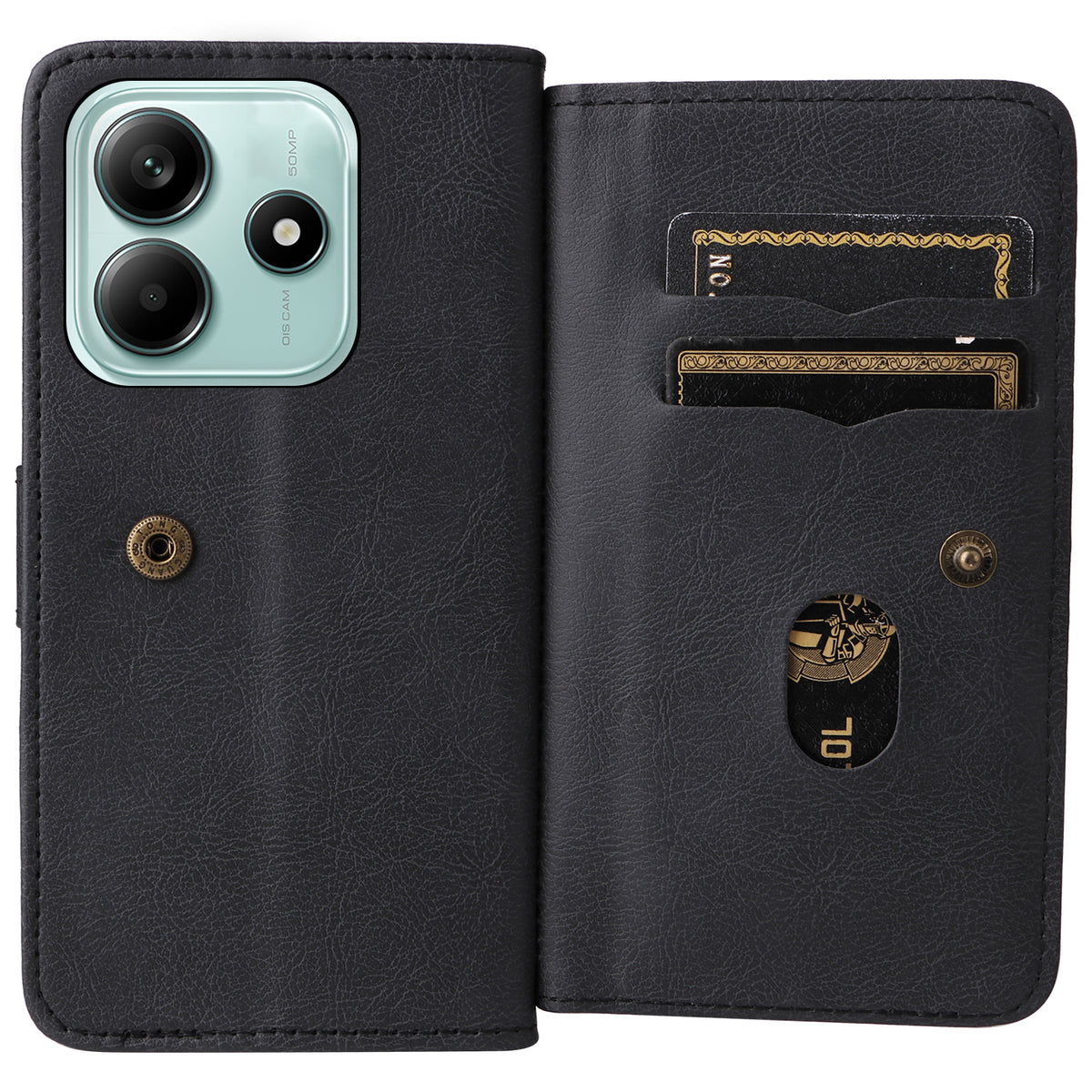 For Xiaomi Poco M7 Pro 5G / Xiaomi Redmi Note 14 5G Leather Case with 10 Card Holder Phone Cover Stand