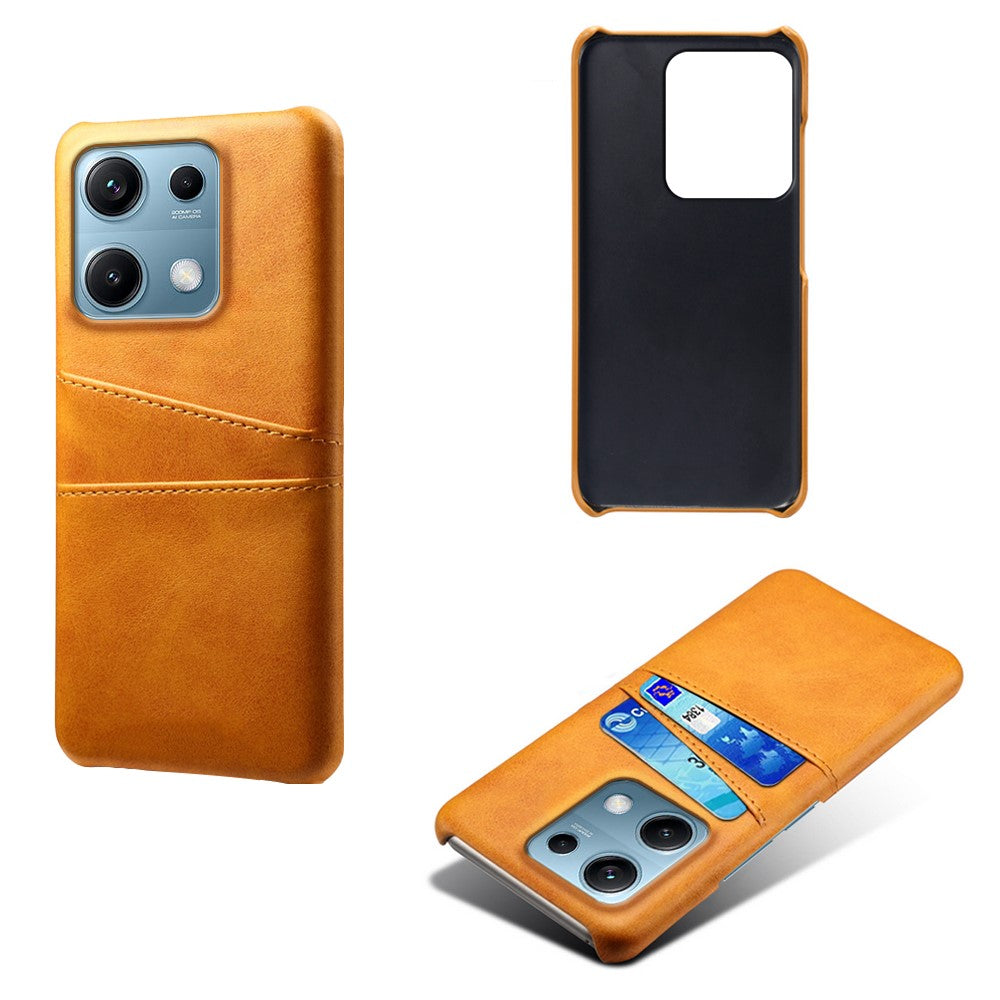 For Xiaomi Redmi Note 14S 4G Case Dual Card Slots PU Leather + Hard PC Phone Cover