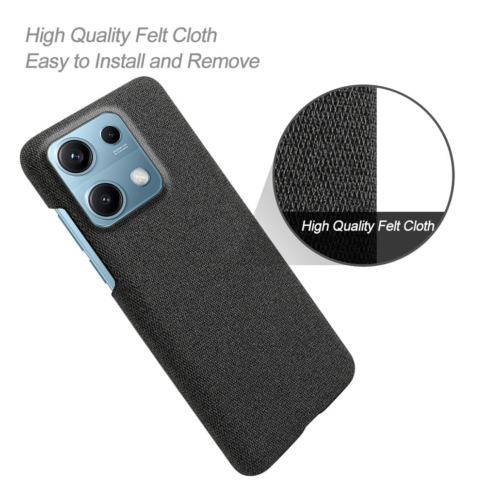 For Xiaomi Redmi Note 14S 4G Phone Case Cloth Texture Anti-Scratch Protective PC Back Cover