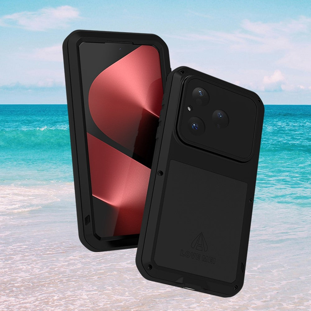 LOVE MEI For Huawei Pura 80 Case Tempered Glass Screen Protector Metal + Silicone Phone Cover