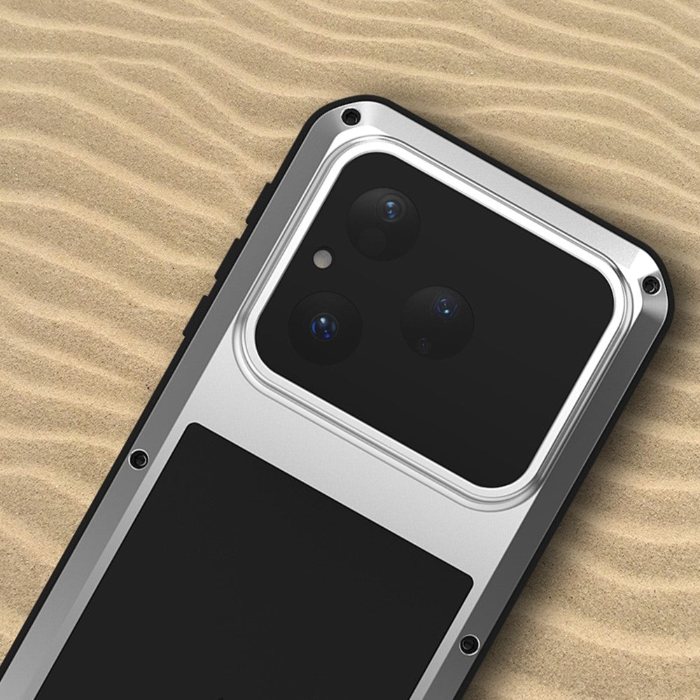 LOVE MEI For Huawei Pura 80 Case Tempered Glass Screen Protector Metal + Silicone Phone Cover