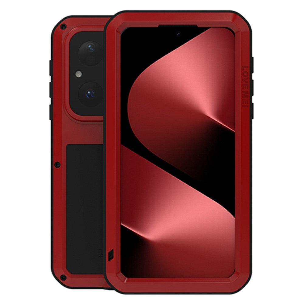 LOVE MEI For Huawei Pura 80 Case Tempered Glass Screen Protector Metal + Silicone Phone Cover