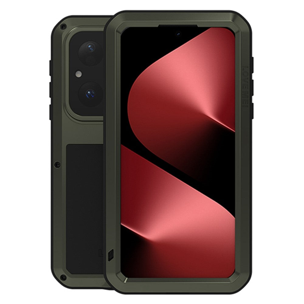 LOVE MEI For Huawei Pura 80 Case Tempered Glass Screen Protector Metal + Silicone Phone Cover