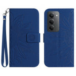 For Xiaomi Redmi 15 4G (EU) (171mm) Case Sunflower Imprint Leather Wallet Phone Cover with Wrist Strap