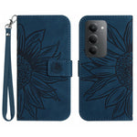 For Xiaomi Redmi 15 4G (EU) (171mm) Case Sunflower Imprint Leather Wallet Phone Cover with Wrist Strap