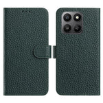Honor 400 Smart 5G / 4G / X7d 4G Etui Pung Stand Litchi-tekstur Ægte Koskind Flip Telefoncover
