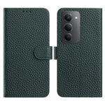 For Xiaomi Redmi 15 4G (EU) (171mm) Case Wallet Stand Litchi Texture Genuine Cow Leather Flip Phone Cover