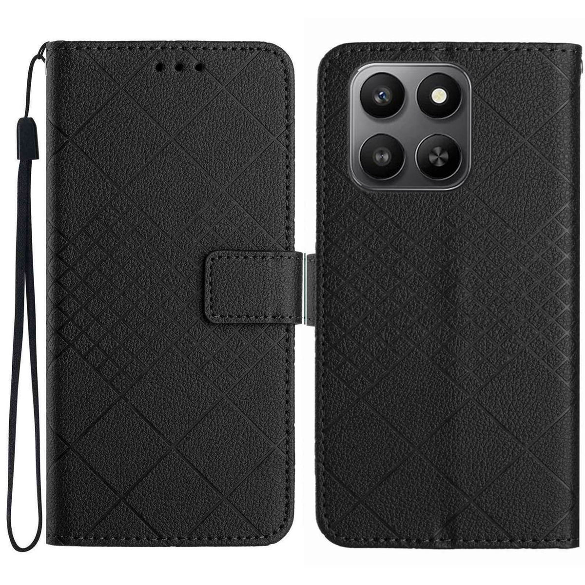For Honor 400 Smart 5G / 4G / X7d 4G Case Wallet Imprint PU Leather Flip Folio Phone Cover