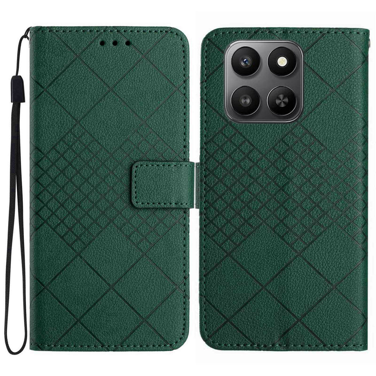 For Honor 400 Smart 5G / 4G / X7d 4G Case Wallet Imprint PU Leather Flip Folio Phone Cover