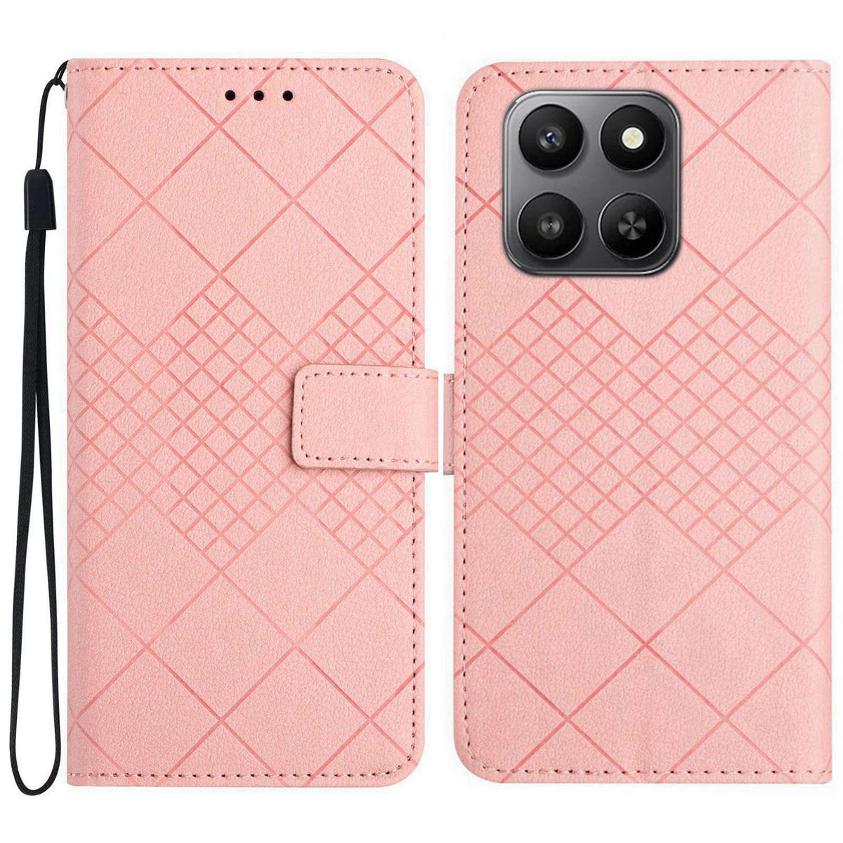 For Honor 400 Smart 5G / 4G / X7d 4G Case Wallet Imprint PU Leather Flip Folio Phone Cover