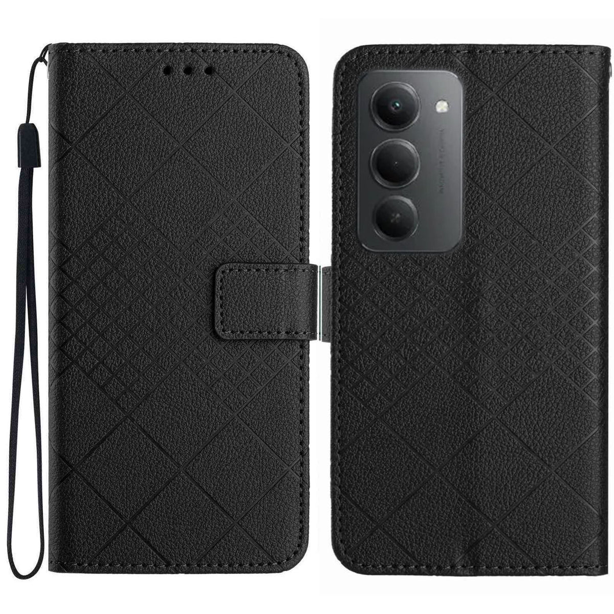 Xiaomi Redmi 15 4G (EU) (171mm) Plånboksfodral med tryck i PU-läder, fällbart fodral, mobilfodral